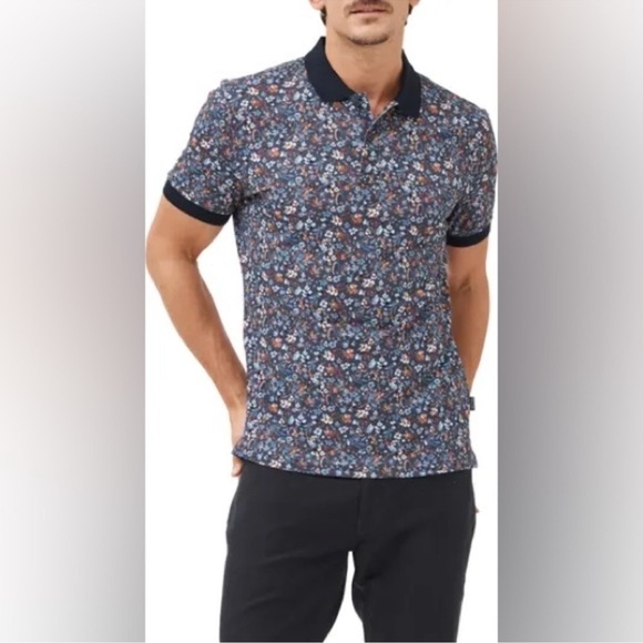 Rodd & Gunn Bay of Plenty Sports Fit Floral Piqué Polo - Picture 1 of 10